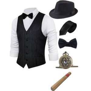 Gatsby 1920 Costume Men Gatsby Costume Set Men Size XXL